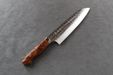Yoshimi Kato SG2 Tsuchime Santoku - Thecooksedges