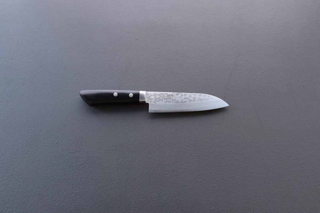 Masutani Damascus Ko-Santoku 130mm - Thecooksedges