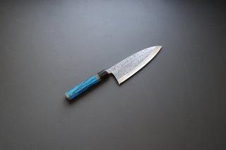 Yauji Yoshihiro Damascus Deba 180mm - Thecooksedges