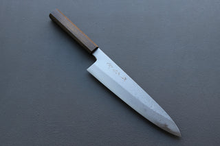 Yoshikazu Tanaka Blue1 Damascus Gyuto 240mm w/Black Oak Handle - Thecooksedges