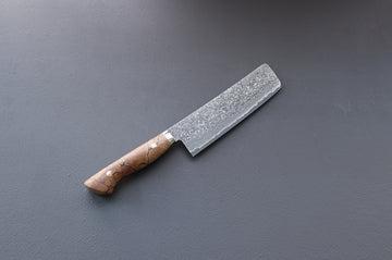 Shigeki Tanaka R2 Damascus Nakiri 165mm Western Handle - Thecooksedges