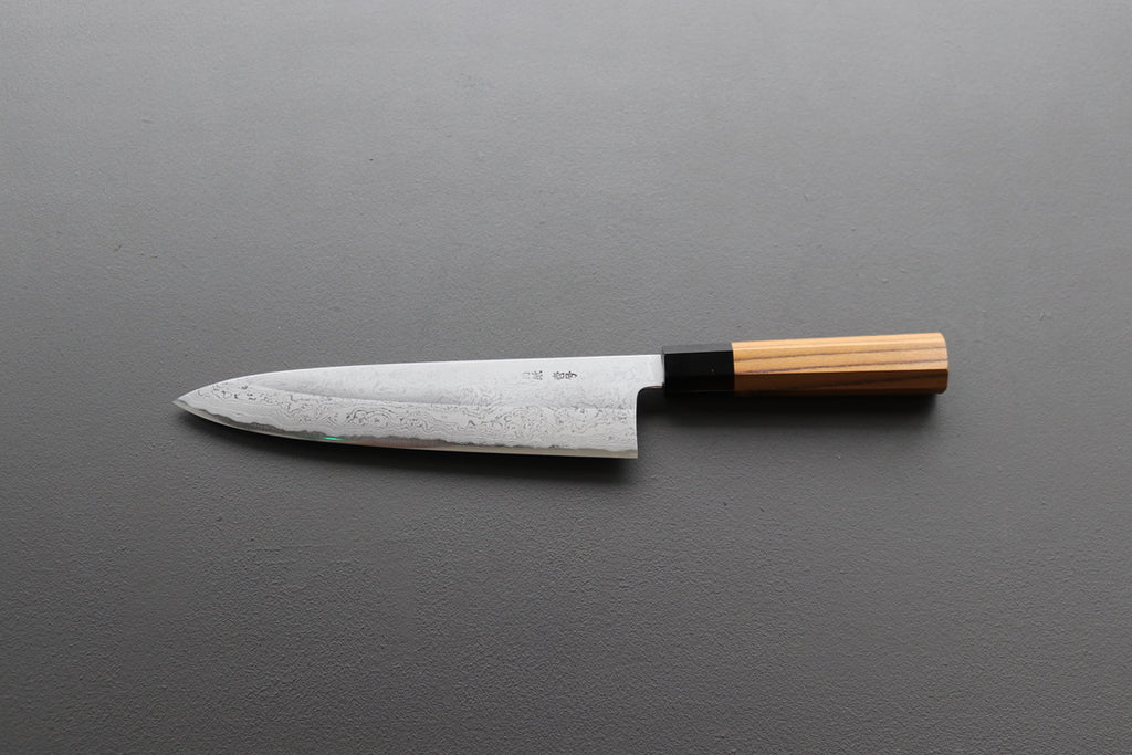 Yoshikazu Tanaka White #1 Damascus Gyuto 210mm - Thecooksedges