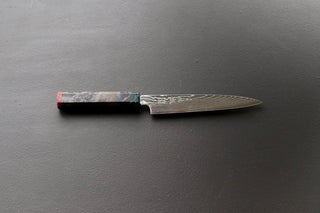 Sukenari ZDP189 Damascus petty 165mm w/Custom Handle - Thecooksedges