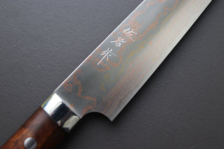 Takeshi Saji Rainbow Damascus Sujihiki 240mm - Thecooksedges