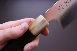 Sukenari ZDP189 Migaki Gyuto 240mm w/Ebony Handle - Thecooksedges