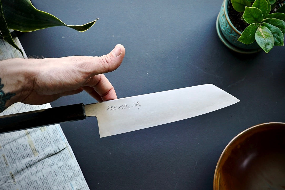 Sakai Kikumori Asagiri Kiritsuke Gyuto 225mm - Thecooksedges