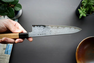 Nakagawa x Myojin Blue #1 Damascus Gyuto 210mm - Thecooksedges