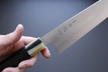 Sukenari HAP40 Migaki Kiritsuke 200mm w/Ebony Handle - Thecooksedges