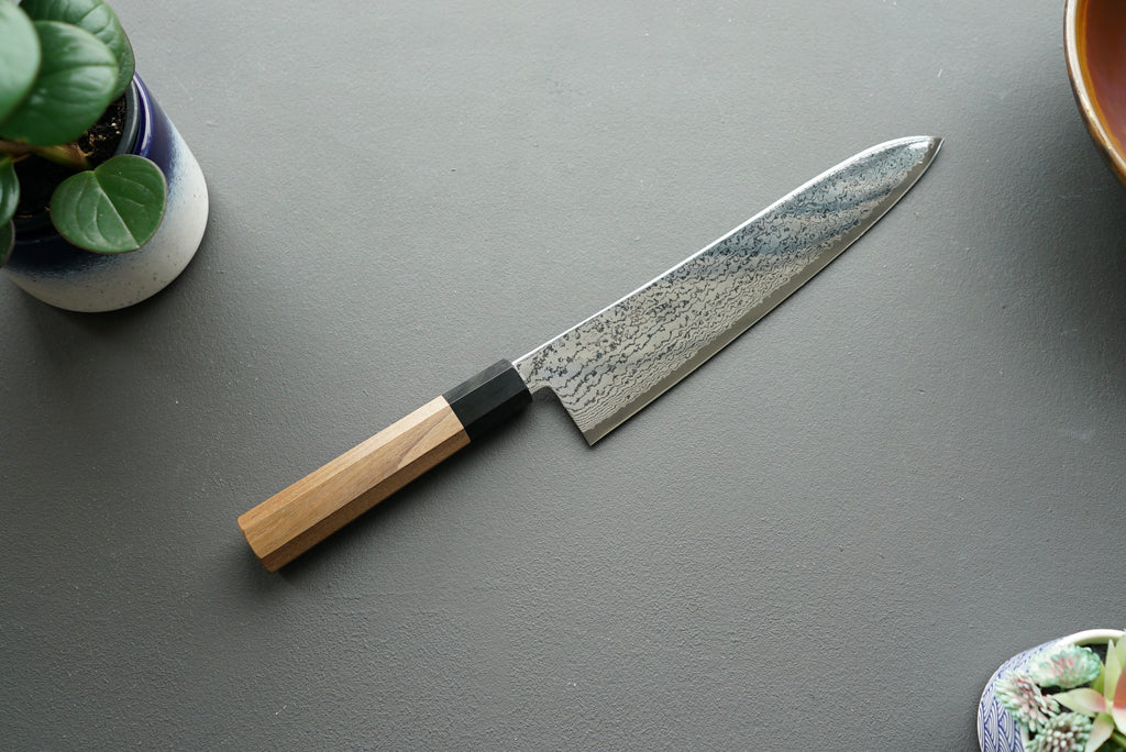 Hatsukokoro Sunaarashi Kurozome Damascus Gyuto 240mm - Thecooksedges