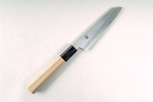 Sakai Kikumori Kikuzuki Kasumi kiritsuke Petty 135mm - Thecooksedges