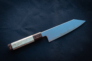 Nakagawa x Myojin Blue #1 Damascus Bunka 180mm w/ Custom Handle - Thecooksedges