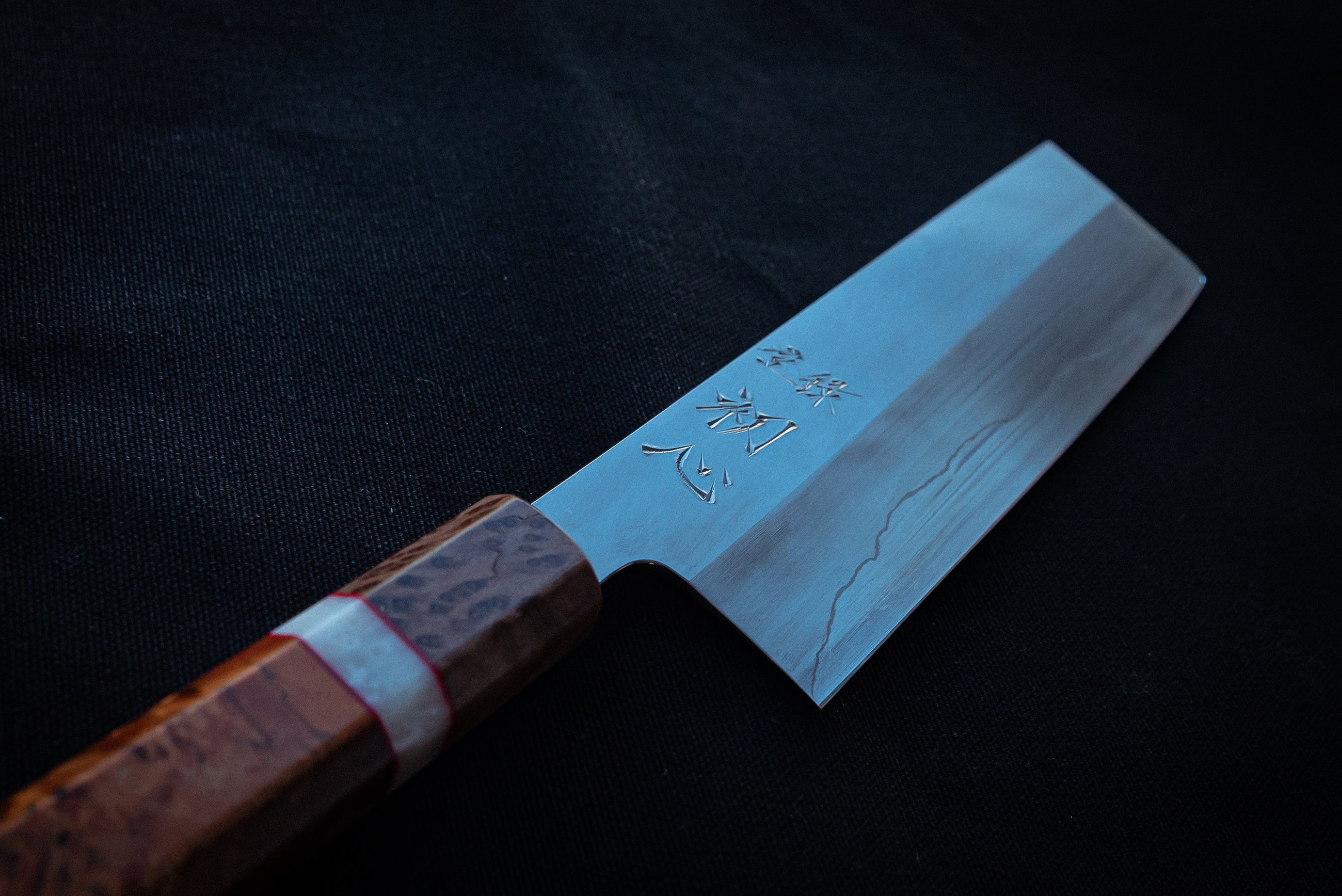 Nakagawa Hamono Silver 3 Nakiri 165mm w/ Custom Handle - Thecooksedges