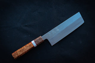 Nakagawa Hamono Silver 3 Nakiri 165mm w/ Custom Handle - Thecooksedges