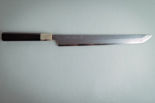 Nakagawa White#1 Damascus Sakimaru Yanagiba 300mm - Thecooksedges