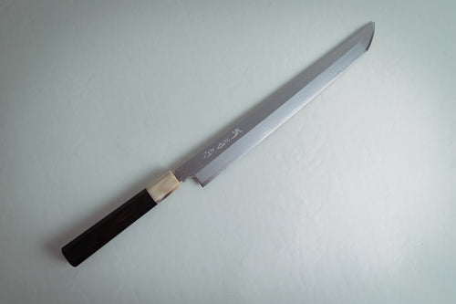 Nakagawa White#1 Damascus Sakimaru Yanagiba 300mm - Thecooksedges