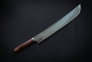 Takeshi Saji R2 Diamond Damascus Sakimaru Sujihiki 390mm - Thecooksedges