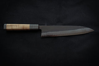 Shinkiro AS Damascus Gyuto 210mm w/Maple Handle - Thecooksedges