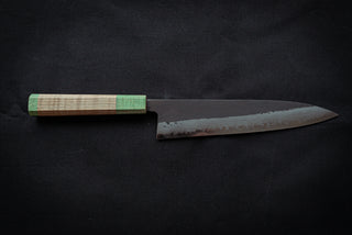 Shinkiro AS Damascus Gyuto 210mm w/Maple Handle - Thecooksedges