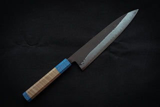 Shinkiro AS Damascus Gyuto 210mm w/Maple Handle - Thecooksedges