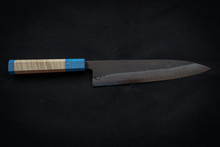 Shinkiro AS Damascus Gyuto 210mm w/Maple Handle - Thecooksedges