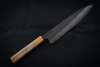 Shinkiro AS Damascus Gyuto 210mm w/Maple Handle - Thecooksedges