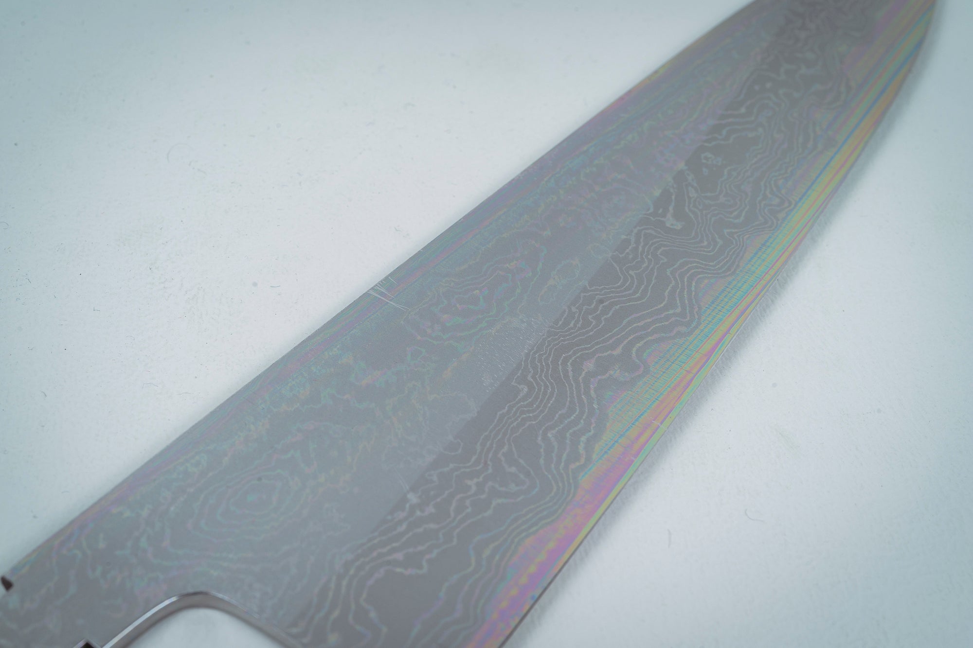 Yoshikazu Tanaka White#1 Damascus Gyuto 210mm (Blade Only) - Thecooksedges
