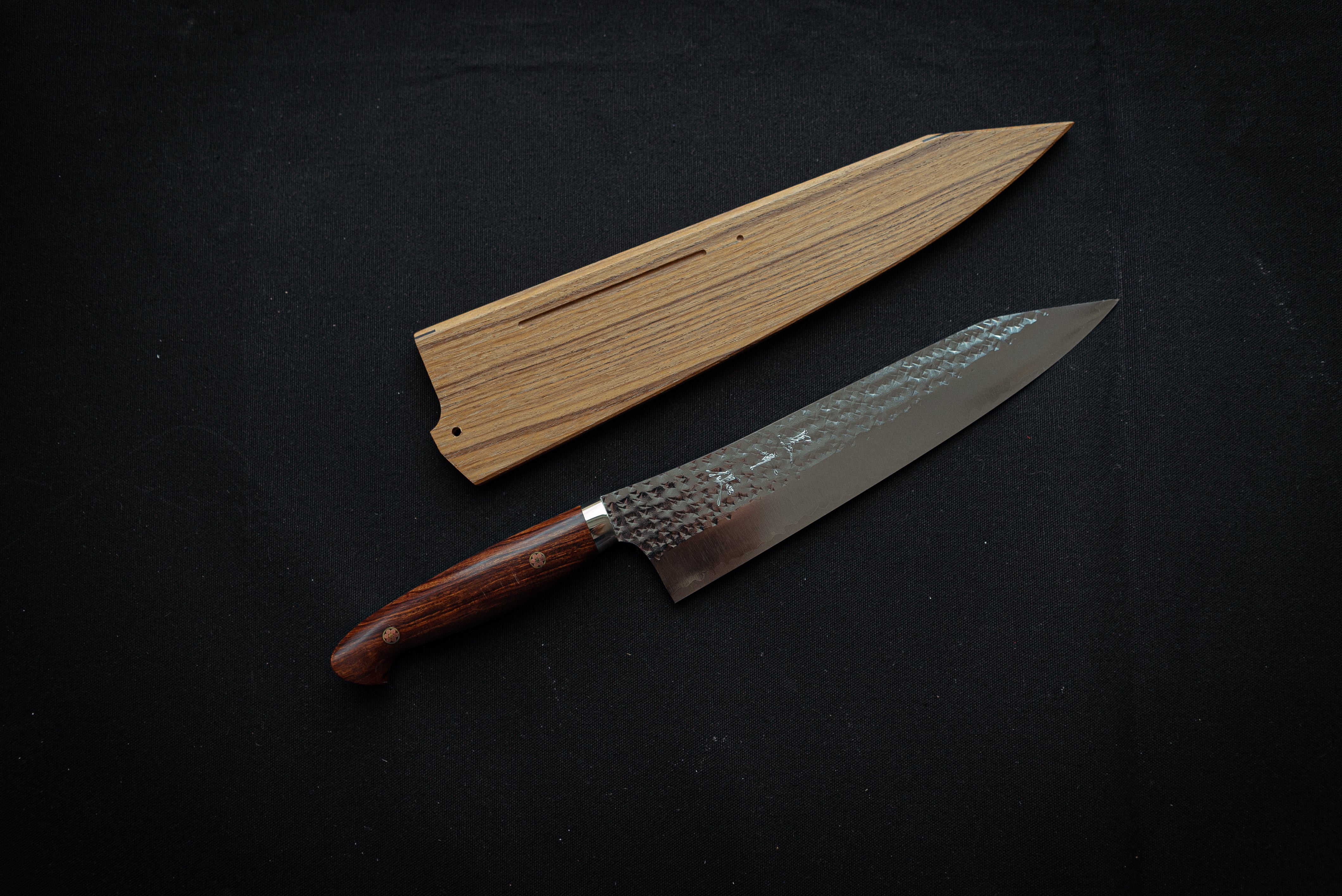 Yu Kurosaki SG2 Senko Gyuto 240mm Western Ironwood w/Teak Saya - Thecooksedges