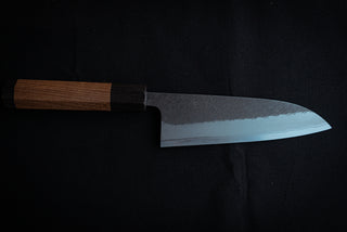 Yoshikane White #2 Kurouchi Tsuchime Santoku 165mm - Thecooksedges